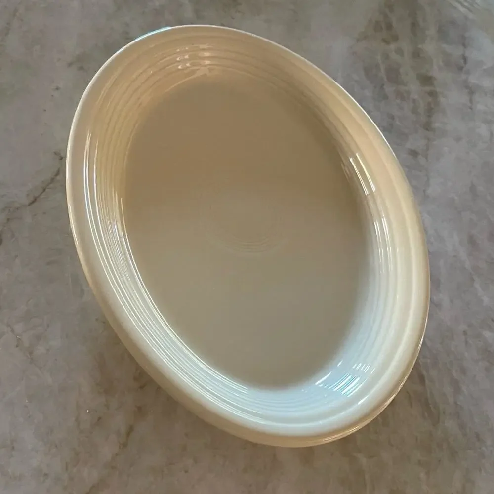 Fiesta ware ivory oval serving platter